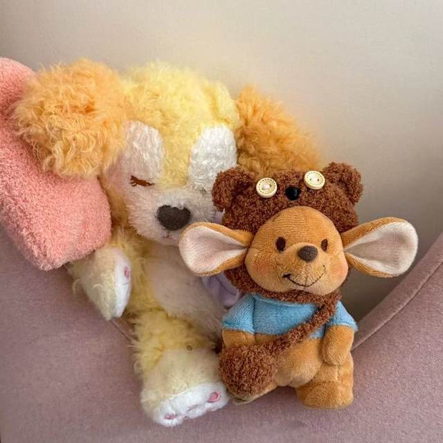 Kangaroo Little Bear Cute Plush Toy Creative Doll Bag Pendant Keychain Car Hanging Ornament Birthday Gift