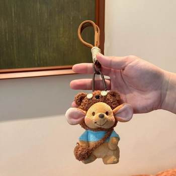 Kangaroo Little Bear Cute Plush Toy Creative Doll Bag Pendant Keychain Car Hanging Ornament Birthday Gift