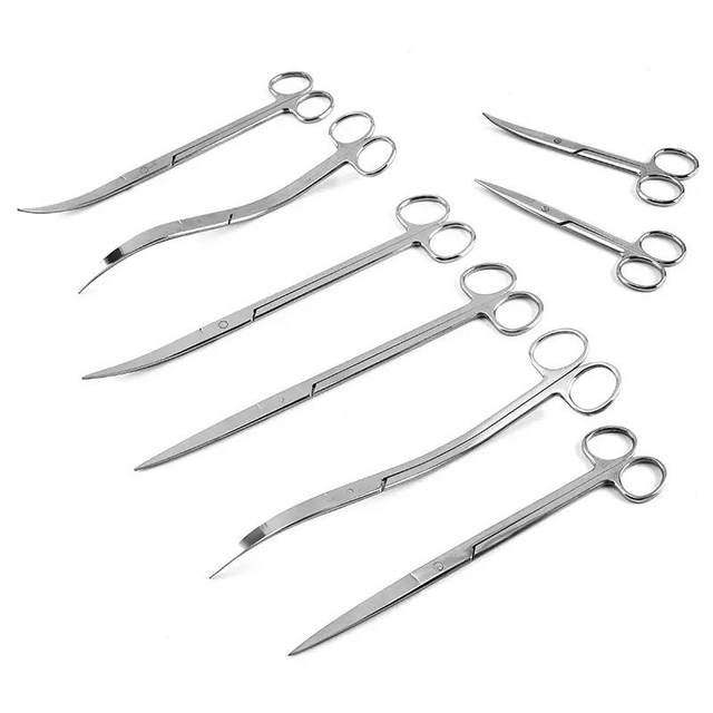 Mirror Surface Aquatic Plant Landscaping Straight Scissors, Wave Scissors, Aquatic Plant Landscaping Tools, Ad Quality Stainless Steel Aquatic Plant Scissors