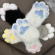 Cat Claw Gloves Finished Product Furry Costume Gloves Colorful Animal Claw Gloves with Squeaky Nails Plush Furry Costume