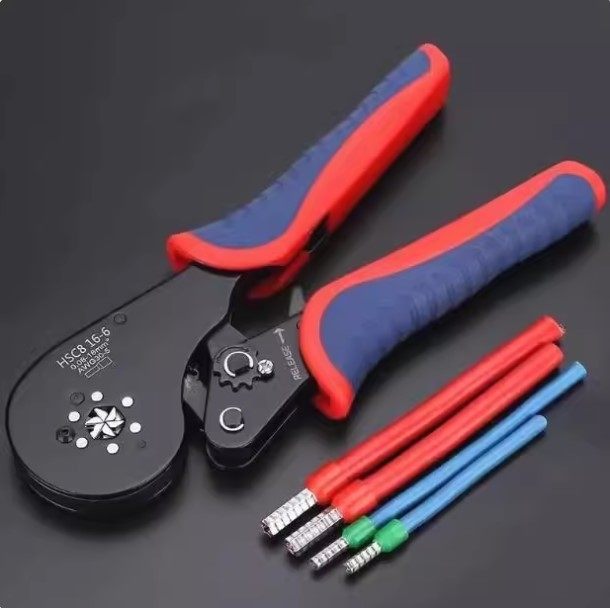 Tubular Pre-Insulated Terminal Crimping Pliers, Cold-Pressed Terminal Hexagonal Manual Crimping Tool, Needle-Type Crimping Pliers, Tubular