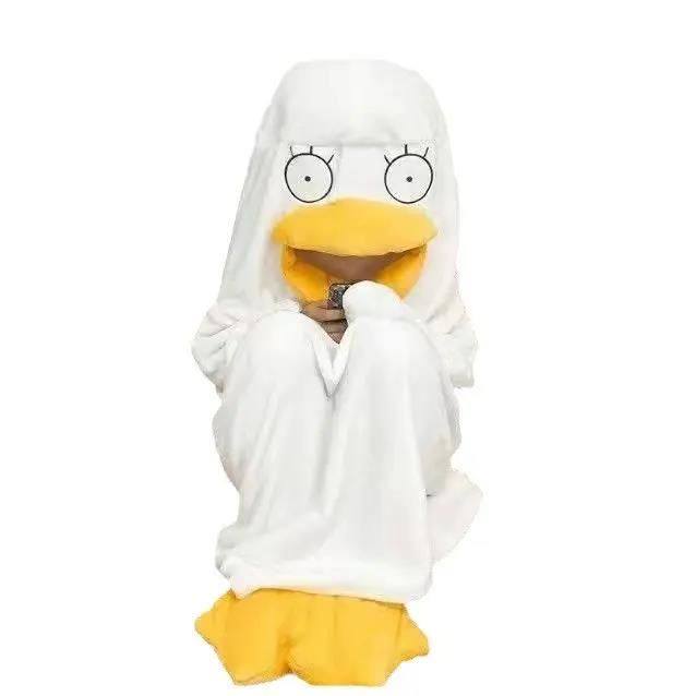 Silver Soul Old Duck Cosplay Funny Duck Costume Quirky Cute Unisex Winter Cartoon One-Piece Costume Doll Outfit