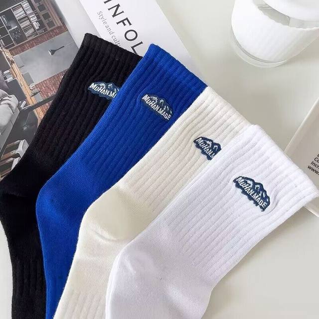 Misprinted Socks by the Pound, Pure Cotton Men's Mid-Calf Socks, Thickened for Autumn and Winter, Versatile Long Socks, Winter Anti-Odor Sports Trendy Socks