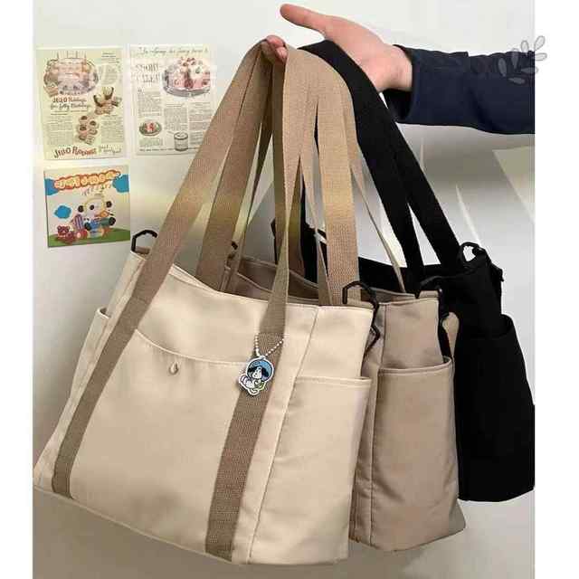 German Quality Fitness Bag, Women's Single-Shoulder Canvas Bag, Autumn and Winter Fashionable Outing Tote Shopping Bag, Large Capacity Mommy Bag
