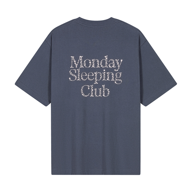 Mondaysleepingclub Starry Night Dream Standard Font Print Short Sleeve T-Shirt
