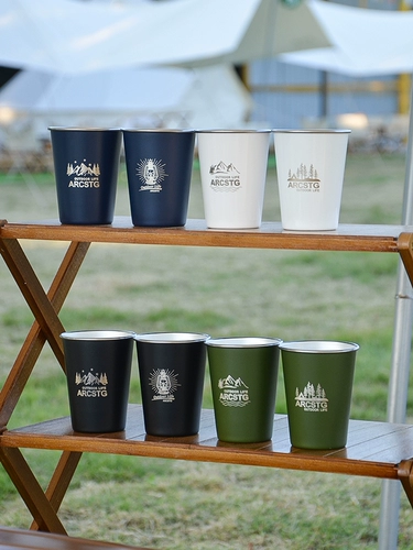 Портативный водяной чашка ARCSTG 304 Кубка из нержавеющей стали на открытом воздухе для кемпинга для бирбек