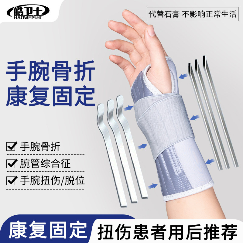 医用手腕固定器可调节绑带夹板护腕扭伤腱鞘炎骨折劳损支撑护具