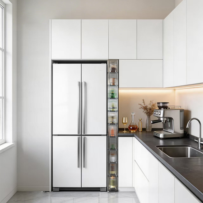 10/12/15cm Storage Gap Cabinet Refrigerator Narrow Gap Shelf Kitchen Bathroom Drawer-Type Bedside Storage Cabinet