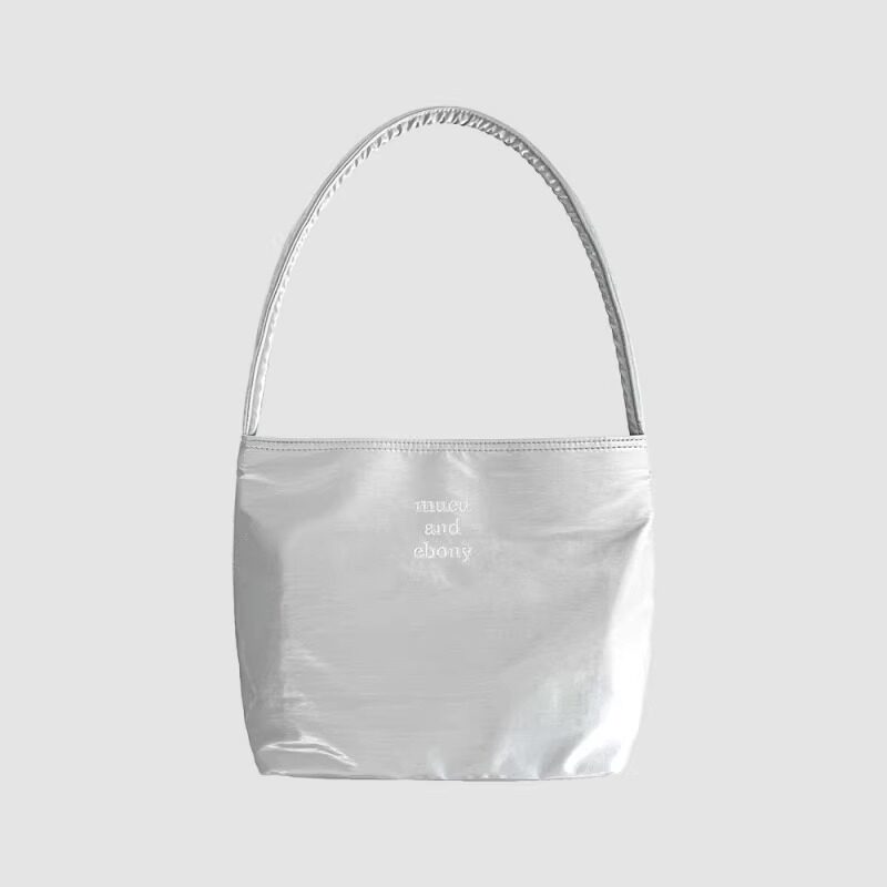 [Official Store] Mucu And Ebony Women's Nylon Tote Bag Shoulder Handbag Underarm Small Square Bag - Thumbnail 4