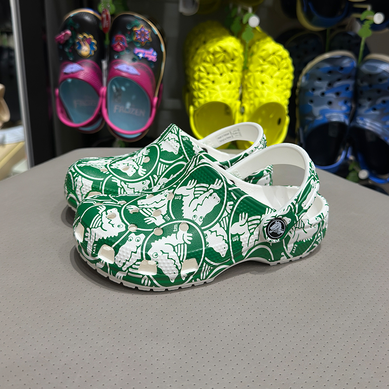 Crocs Classic Logo Print Kids' Clogs Outdoor Casual Beach Sandals Children's Shoes 210007 Crocs Classic Logo Print Kids' Clogs Outdoor Casual Beach Sandals Children's Shoes 210007