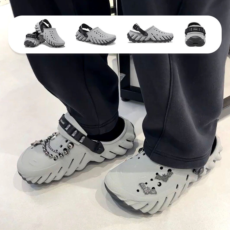 Crocs Bobo Reflective Clogs Unisex Outdoor Beach Shoes Closed-Toe Sandals 208795 Crocs Bobo Reflective Clogs Unisex Outdoor Beach Shoes Closed-Toe Sandals 208795