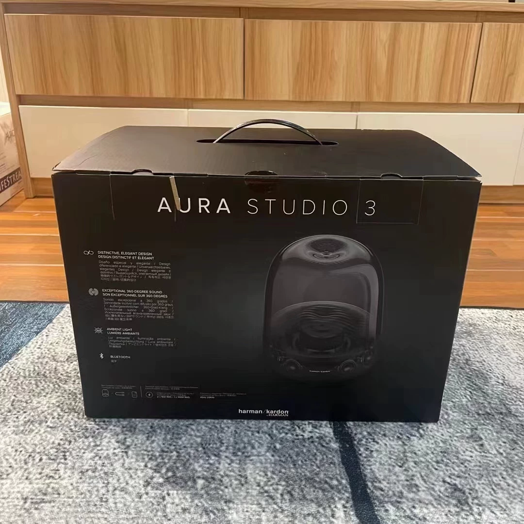 Глянцевый Harman Katon Aura Studio3 Crystal 4-го поколения беспроводная Bluetooth-колонка с тяжёлым сабвуфером барабанного типа