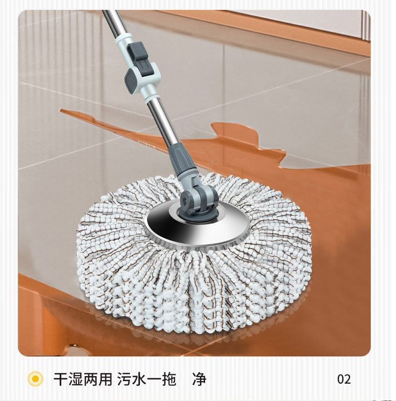 Швабра 旋转拖把免手洗2025新款家用一拖净干湿两用水桶一体拖地桶杆拖布 No brand