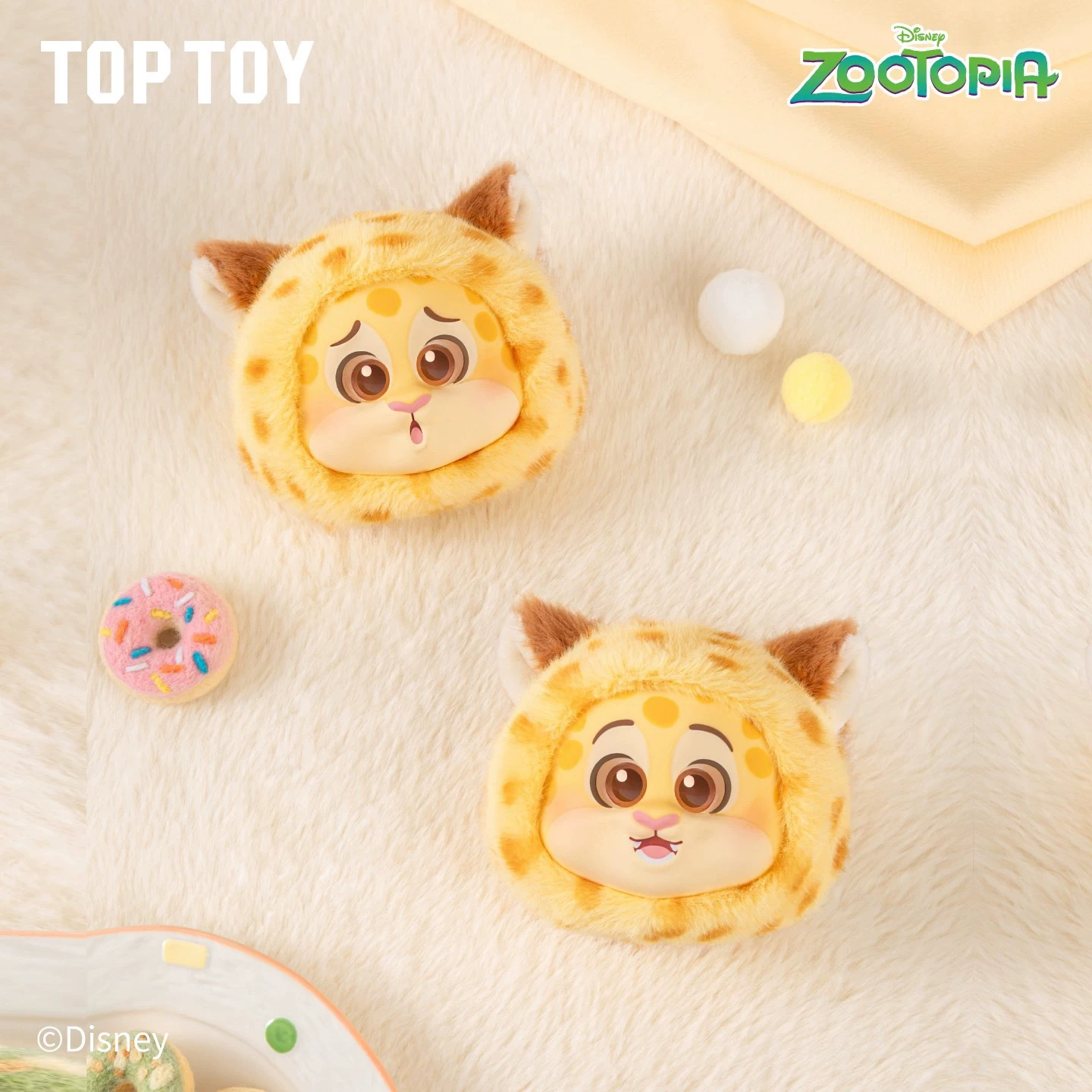 TOPTOY Disney Zootopia Expression Pack Series Plush Mobile Phone Back Clip Blind Box Trendy Doll Doll