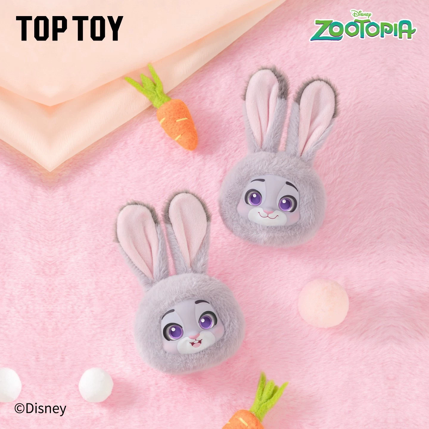 TOPTOY Disney Zootopia Expression Pack Series Plush Mobile Phone Back Clip Blind Box Trendy Doll Doll