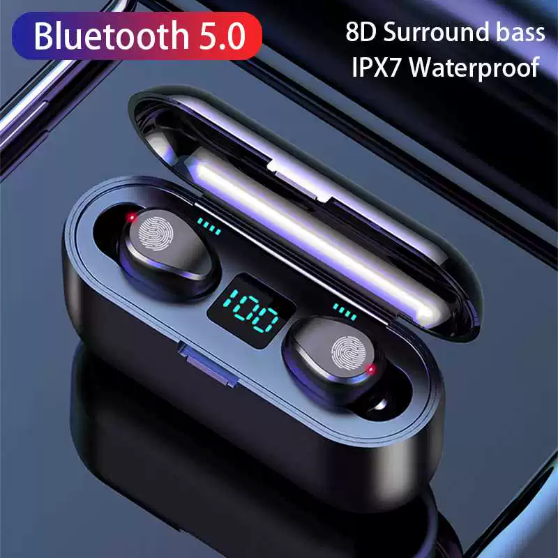 Беспроводные наушники F9 TWS Bluetooth 5.0 гарнитура без рук