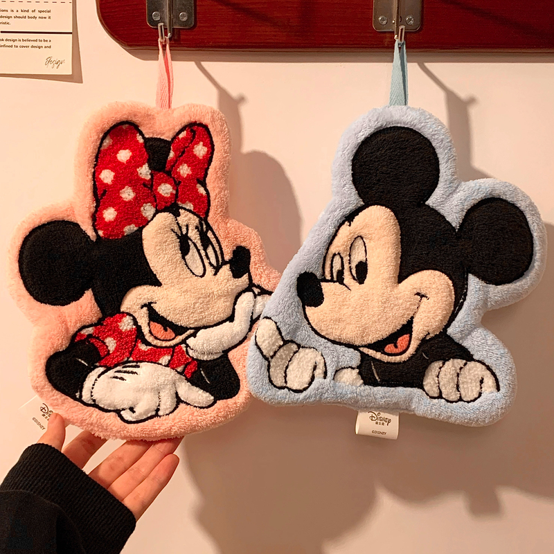 Authentic Disney Hanging Cute Hand Towel, Super Absorbent, Thickeneded, Quick-Drying Towel, Kitchen Sanitary Napkin, Handkerchief
