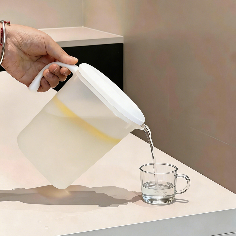 Cold Water Jug for Summer, Refrigerator Ice-Cold Juice Beverage Container, Household High-Temperature Resistant Large-Capacity Water Storage Jug, Tea Brewing Jug