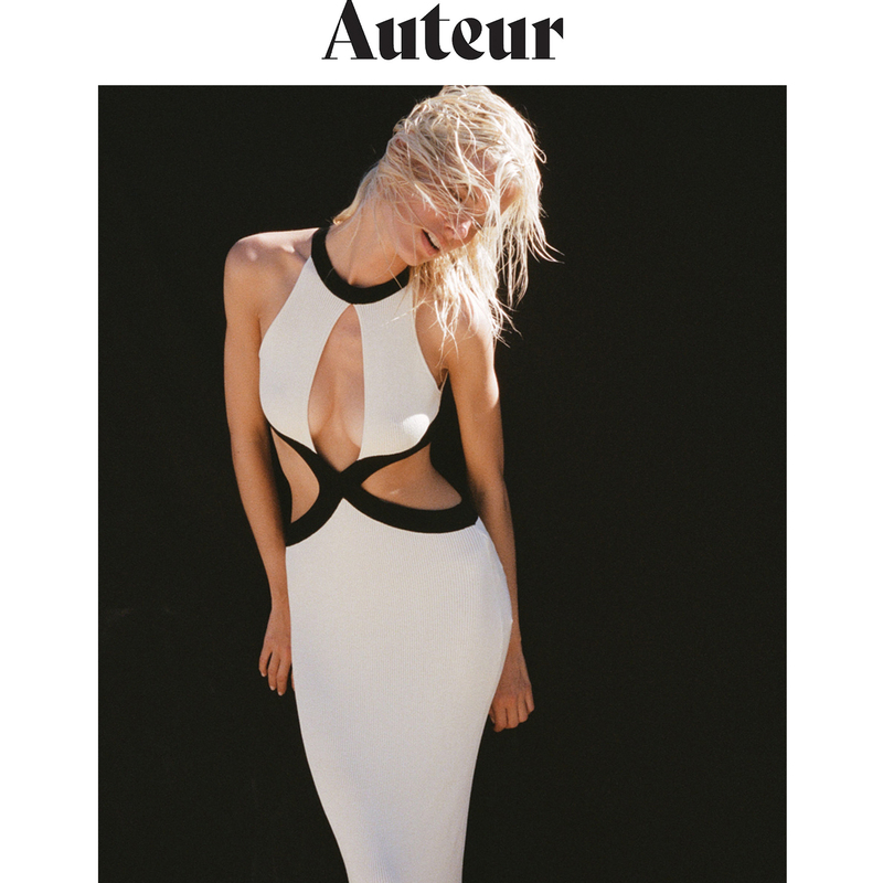 Auteur Classic Knitted Cut-Out Ankle-Length Dress Holiday Long Dress Bridget Dress Spring26