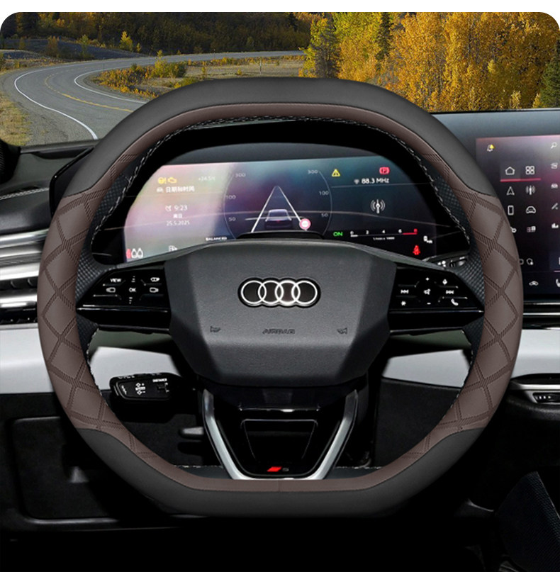 2026 Model Saic Faw Audi A5L Steering Wheel Cover, Ultra-Thin Car Steering Wheel Cover Specifically for Q4, Q5, Q6, and E-Tron