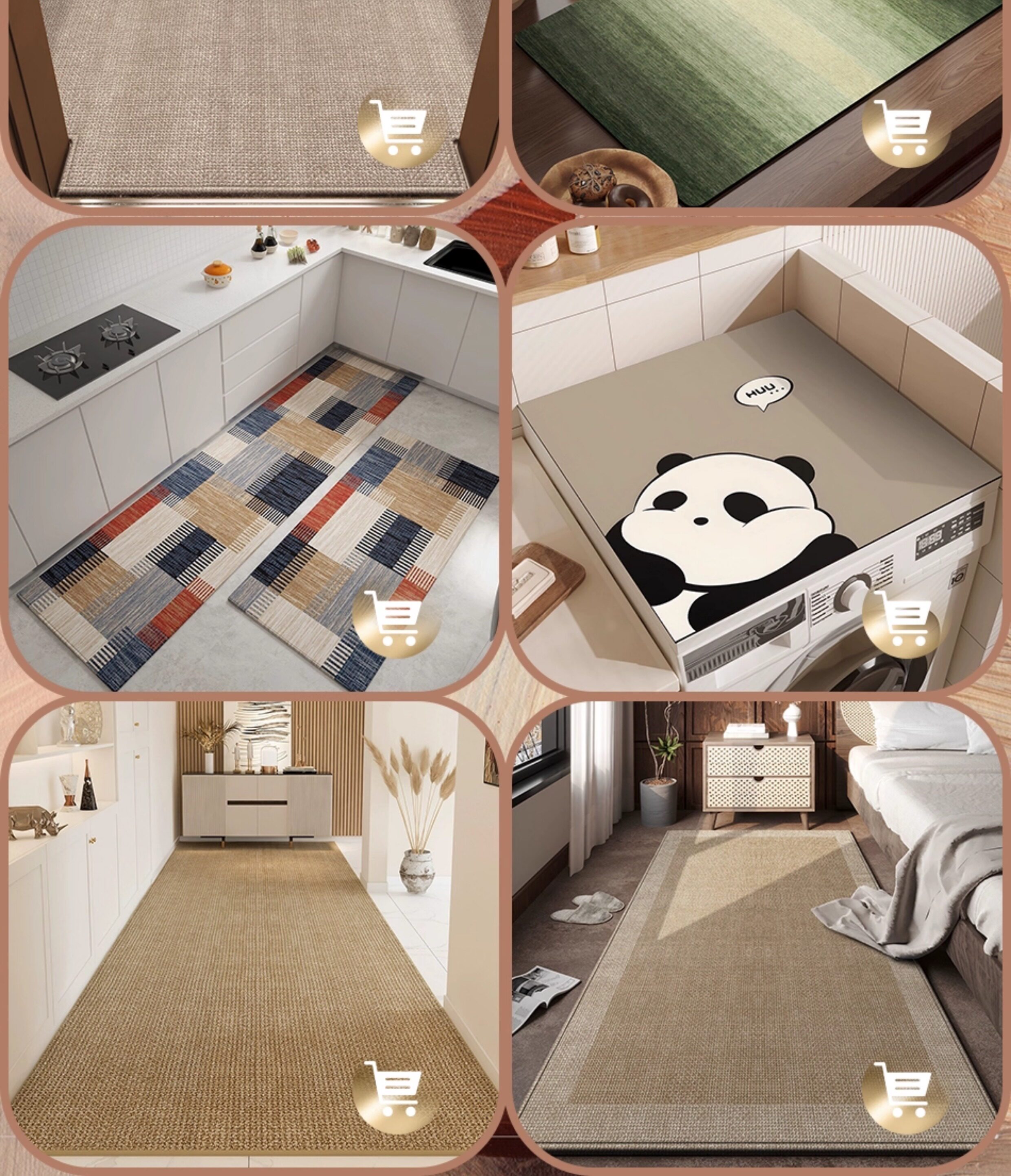 Коврик для прихожей Password Diary Love Wei 80x120 см