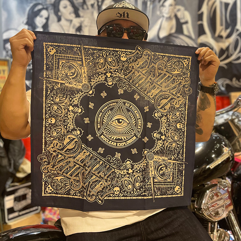 Shen Bang Flagship Store All Vision Eye Confucius Chicano Coast Style Headscarf Harley Large Face Towel