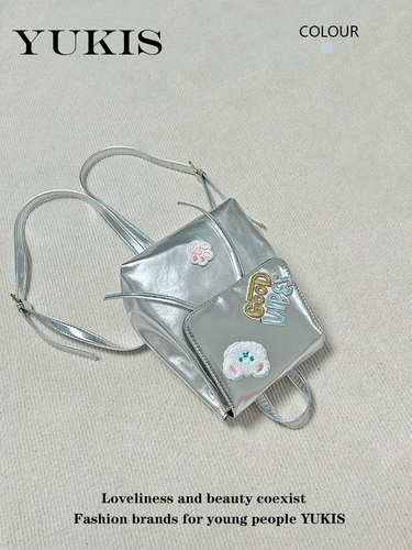 Оригинальный серебряный рюкзак, сумка на одно плечо, трендовая сумка через плечо