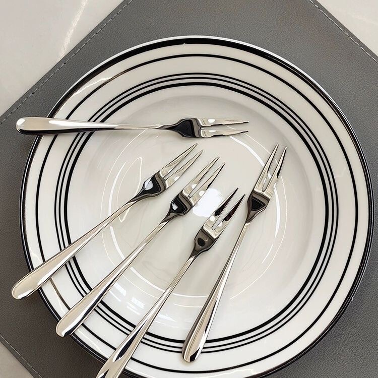 Full of High-End Instagram-Worthy Aesthetics, 304 Stainless Steel Fruit Forks for Home and Hotel Use, Light Luxury Cake and Dessert Forks, Fruit Picks