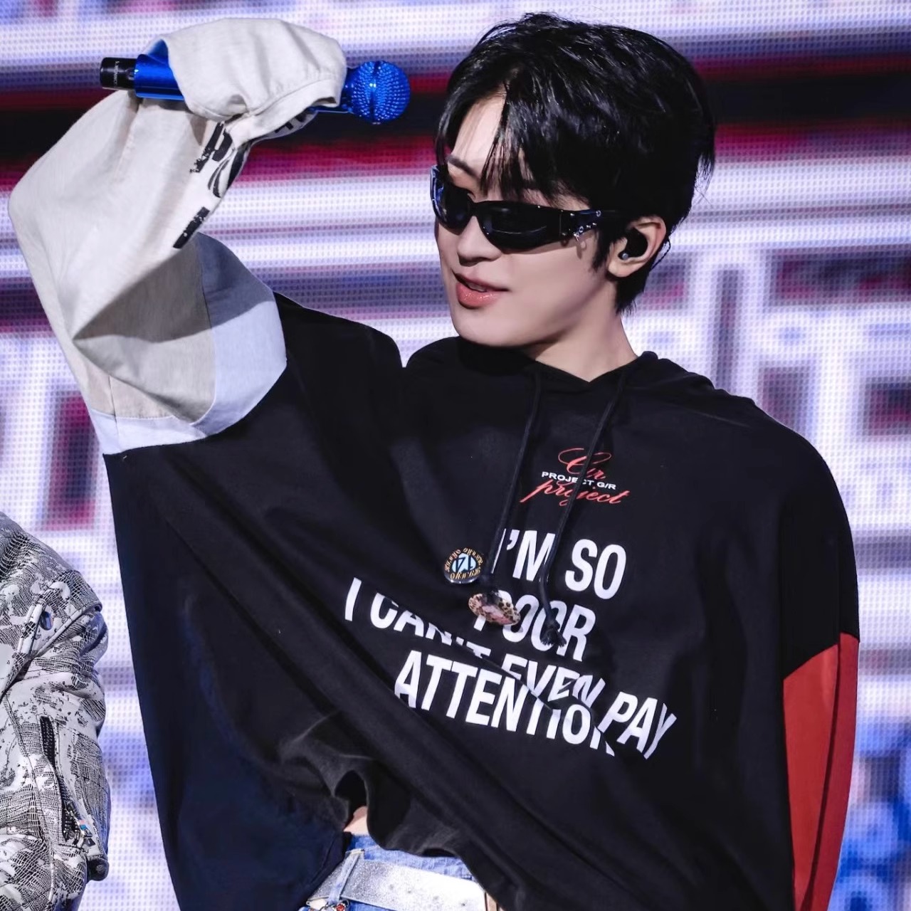 Project G/R Grailz 25SS解构拼接标语印花长袖帽衫全圆佑同款