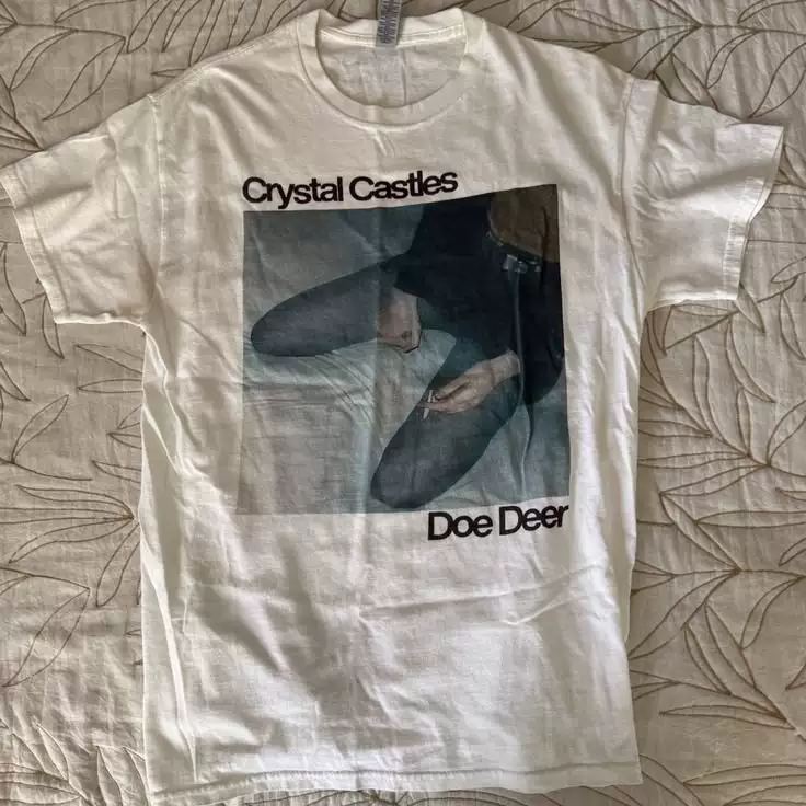 Футболка Crystal Castles Doe Deer, ретро американская, короткий рукав, свободный оверсайз