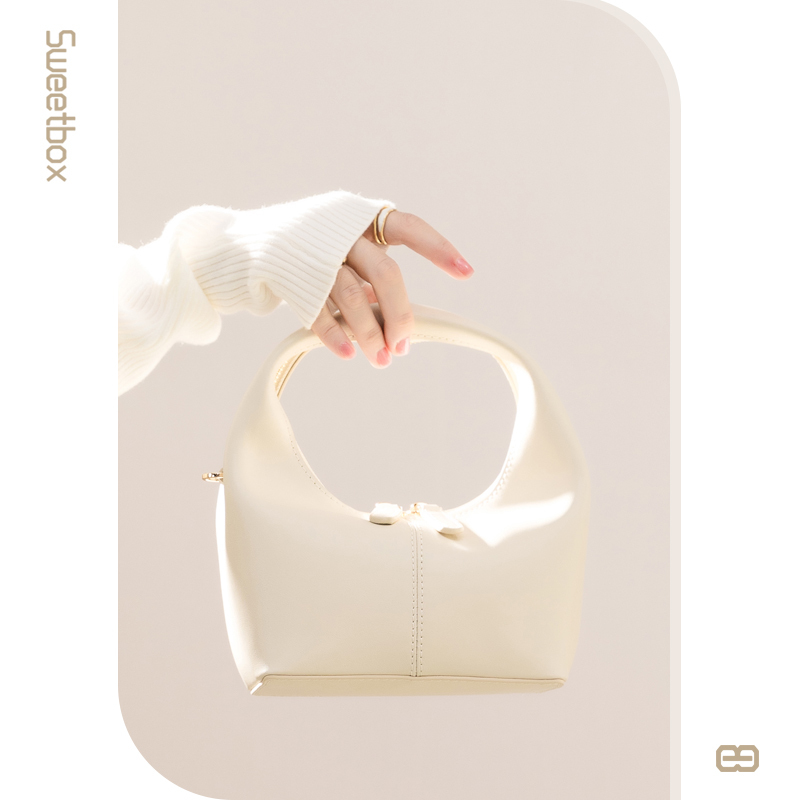 Sweetbox Genuine Leather Women's Handbag, Niche and Unique Lunch Bag, Shoulder Crossbody Bag, Cowhide Lunch Box Bag