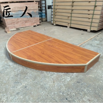 Customized curved platform training institution childrens eloquence platform semicircular small stage school mobile classroom platform