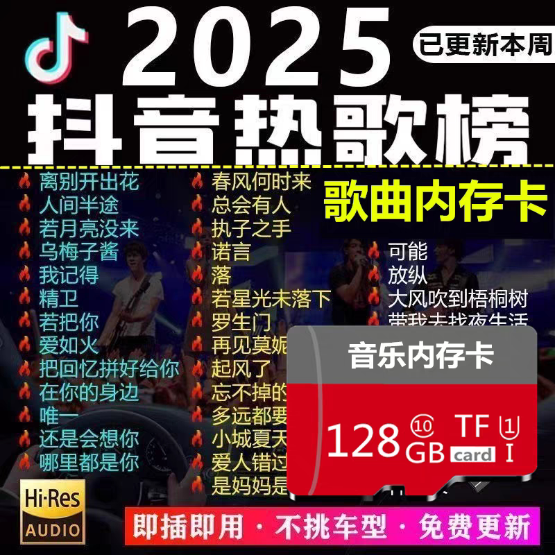 SD truck songs 2025 новое вибрато горячие песни музыка ди-джея высококачественное аудио tf карта радио карта памяти