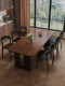 French-Style Vintage Solid Wood Dining Table, Rectangular, Suitable for Small Households, Dining Table and Chair Set, Mid-Century Style Living Room Wooden Table