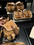 Демисезонный высококачественный небольшой рюкзак, дизайнерская ретро замшевая универсальная сумка, в корейском стиле