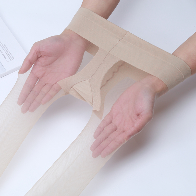 Japan's thick wood 3D stockings Tsucks T crotch low waist sexy indecent toe socks 5D tip transparent