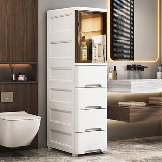 卫生间夹缝收纳柜抽屉式落地多层置物柜家用厨房窄缝储物柜缝隙柜