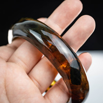 Natural medicinal amber bracelet mothers jewelry womens wide version (shipped from base one item one certificate).