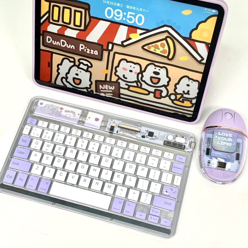Walker Wireless iPad Bluetooth Keyboard Transparent Ice Crystal Lightweight Rechargeable Suitable for Apple Huawei Lenovo Android Phones Tablets Silent Mouse Cover Office Multi-Device Walker Walker Wireless iPad Bluetooth Keyboard Transparent Ice Crystal Lightweight Rechargeable Suitable for Apple Huawei Lenovo Android Phones Tablets Silent Mouse Cover Office Multi-Device Walker