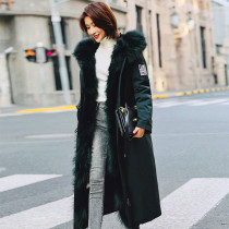 Big Fur Collar Pie Overcomes Big Coat Woman 2021 New Detachable Otters Rabbit Hair Liner Long Past Kneecap Grass Jacket