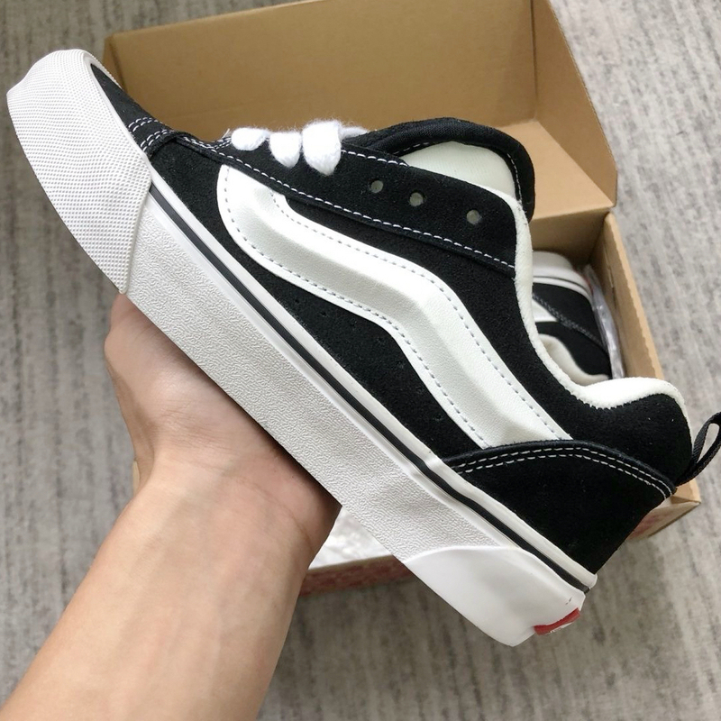 Bread Shoes, Street Style, Chunky, Black and White, Classic, Student, Big Tongue, Popular, Versatile Sneakers, Couple, Dopamine, Low-Top
