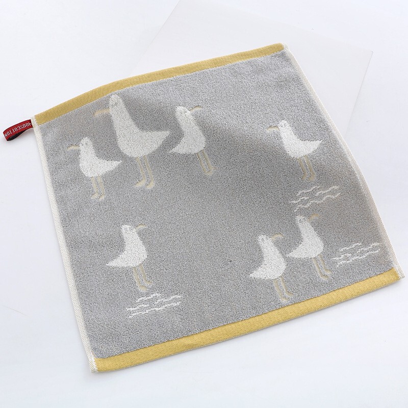 Cartoon Kitchen Towel Quick-Drying Puppy Bear Hand Towel Jacquard Cotton Small Square Towel Yarn-Dyed Jacquard 25*25 Small Towel