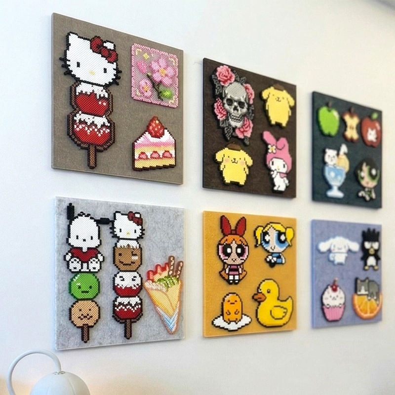 Felt Board for Storing Finished Bead Art, Creative Wall Decoration, No-Drill Photo Background Decoration, DIY Display Board