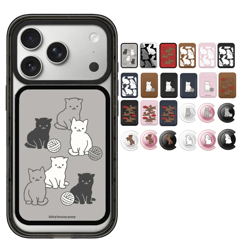 C Brand Kittybunnypony Pony Cat Magnetic Phone Holder Universal Foldable Magsafe Card Holder Cute C Brand Kittybunnypony Pony Cat Magnetic Phone Holder Universal Foldable Magsafe Card Holder Cute