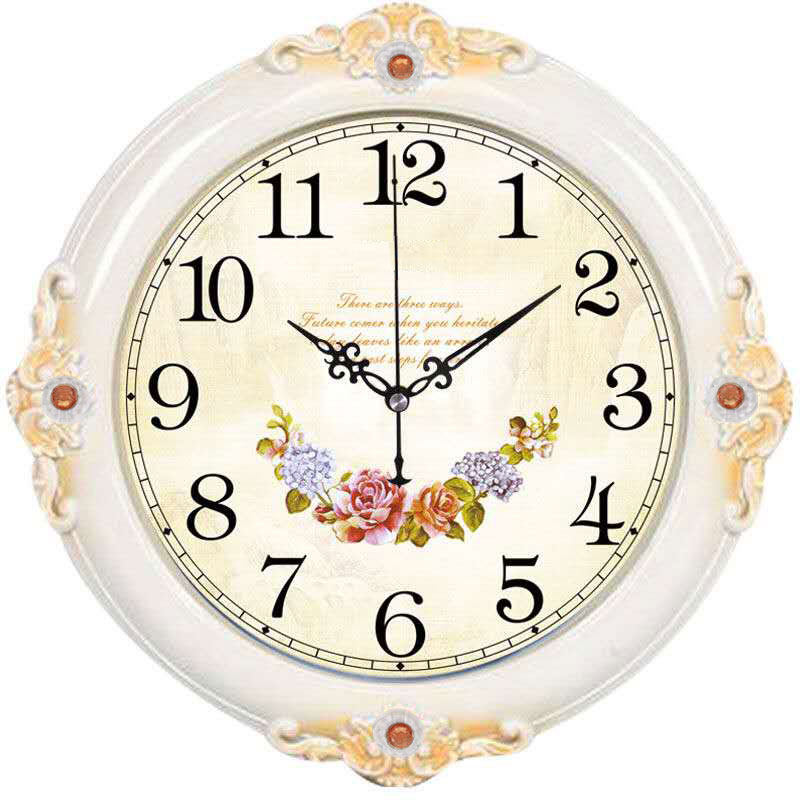 Silent Eu Style Light Lavish Hanging Clock Living Room Bedroom Office Clock Brief Fashion Hanging Watch Modern Creative Quartz Clocks Table-Taobao