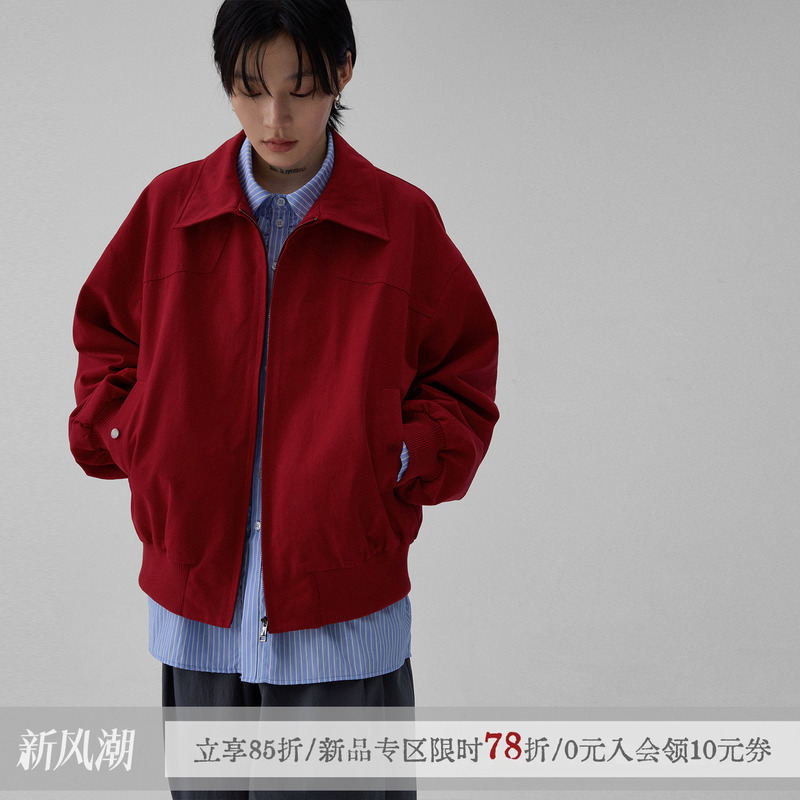 【Jiang Yiyi's Style】Sameuoo Free-Range Culture "New York Daily" Autumn Red New Year's Jacket Coat 【Jiang Yiyi's Style】Sameuoo Free-Range Culture "New York Daily" Autumn Red New Year's Jacket Coat