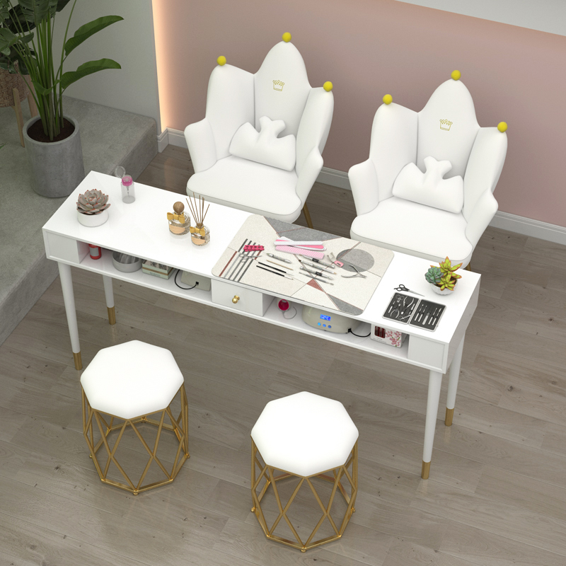 Manicure table and chair set special price economical Nordic single double net red simple light luxury paint nail table special price