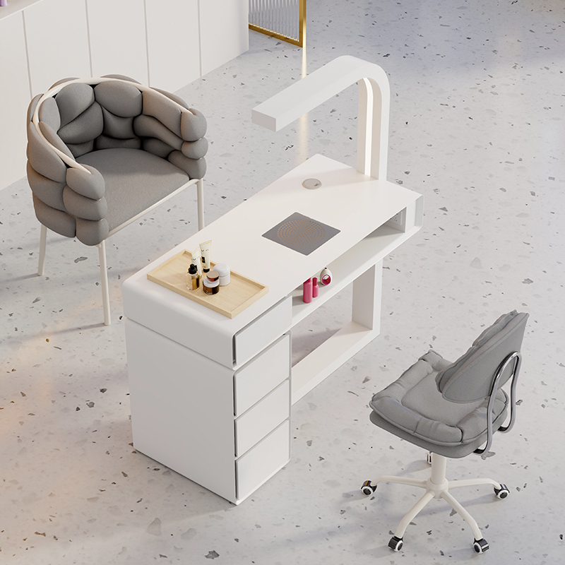 Nail Art Table and Chair Set, Special Price, Economical, Single/Double, Multifunctional, Light Luxury, Trendy, ins Cream Style Nail Art Table