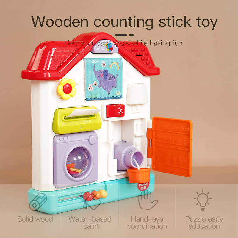 Finger Prophet Busy Board Baby Training House Monsoon Teach 9 Months 1-2 Year Old Teaching Aids Puzzle House Toys-Taobao