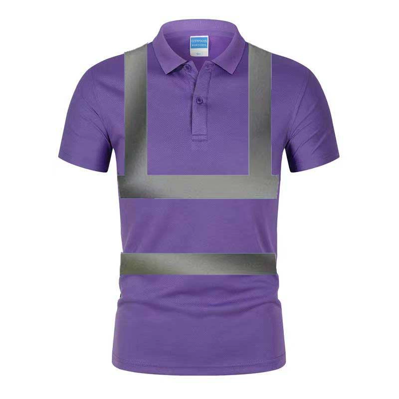 Tùy chỉnh 
            khô nhanh ngắn tay lưới thoáng khí tòa nhà xây dựng vệ sinh đường bộ quần áo an toàn công trường quần áo quần áo phản quang tại chỗ mùa hè T áo phản quang 3m